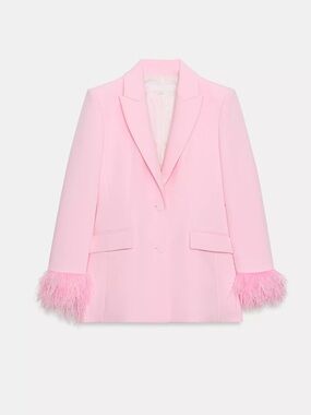 Zara BLAZER WITH FEATHER CUFFS